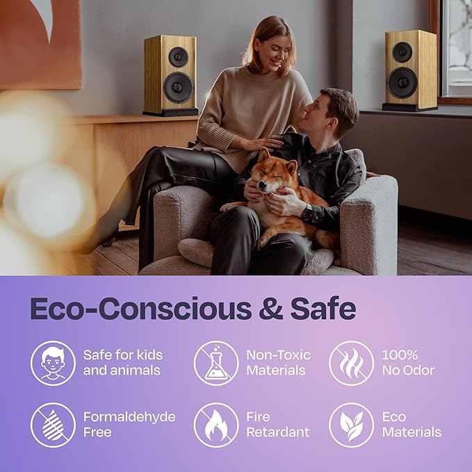 Studio Monitor Isolation Pads Premium Acoustic Foam Elevates Audio Ideal for 5 Inch Speakers Enhanced with Vibredux HD Foam for Superior Isolation