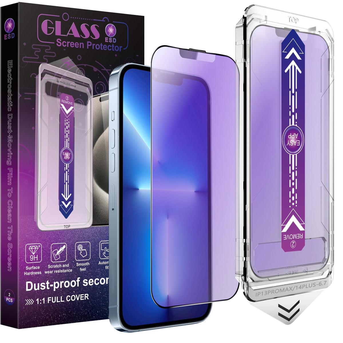CHRYSHA 2-Pack Matte Screen Protector for iPhone 12 Pro Max 6.7-Inch, Auto Dust Removal, No Bubbles, High Definition Clear, Easy Installation