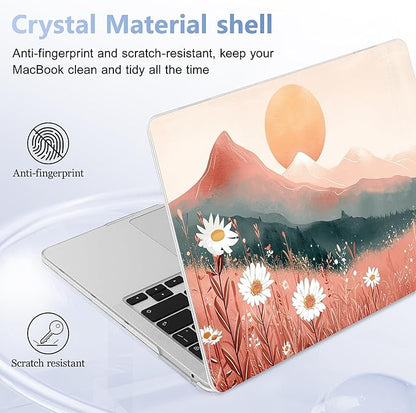 Case for MacBook Pro 13 inch with/Without Touch Bar (2016-2022, M2 A2338 M1 A2289 A2251 A2159 A1989 A1706 A1708), Hard Shell + Keyboard Cover + Dust Plug, Mountains