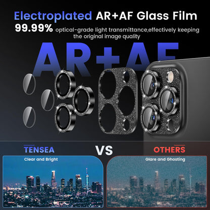 Tensea for iPhone 16 Pro/iPhone 16 Pro Max/iPhone 14 Pro/iPhone 14 Pro Max Camera Lens Protector, Metal Aluminum Alloy Tempered Glass Cover Camera Screen Protector Accessories, Case Friendly