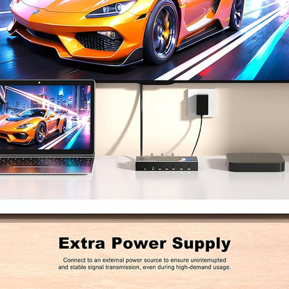 HDMI Switch 3 in 1 Out 4K@60Hz, 3 Ports HDMI Switcher Selector with Remote, Support HDCP 2.2 HD R 10+ Dolby Vision/Atmos 18Gbps CEC for Apple TV Game PC PS4 5 Pro Xbox Roku