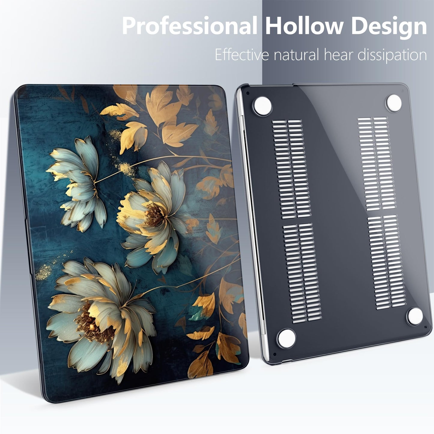 Batianda Case for MacBook Air 15" with M5 M4 M3 M2 Chip, Blooming Flowers
