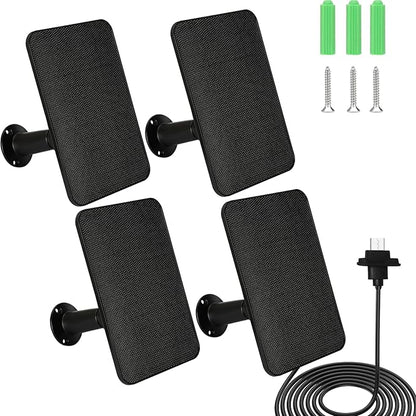 6W Solar Panel Charger for Blink Outdoor 4 (4th Gen), Solar Panel with 13.1ft Waterproof Charging Cable, Waterproof Rubber Plug, 360°Adjustable Mount and Micro USB and Type-C Port (for Blink 4-4PC)