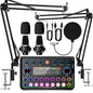 P99 Podcast Equipment Bundle,Audio Interface with Studio Microphone