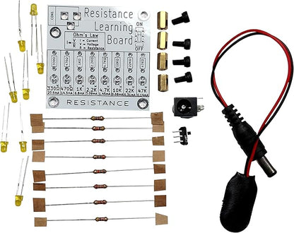 Full Set of 4 Electronics Learning Boards | Practice Soldering & Learn Electronics | Multiplexer, Resistance, Capacitance, and Series vs. Parallel