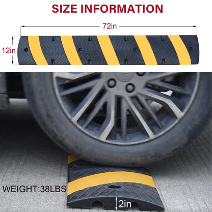 Orangestar 2-Pack 6FT Speed Bumps with 8 Bolts