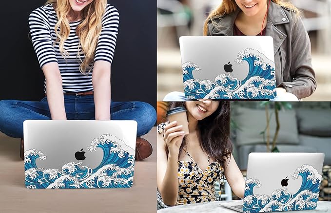 CISSOOK Wave Case for MacBook Pro 13 inch Case 2025-2020 Release