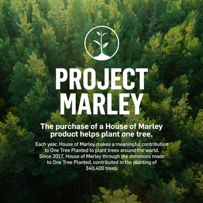 House of Marley Stir It Up Wireless Bluetooth Turntable - Sustainably Crafted Bamboo Record Player, Recycled Rewind Fabric, Superior Sound, Black
