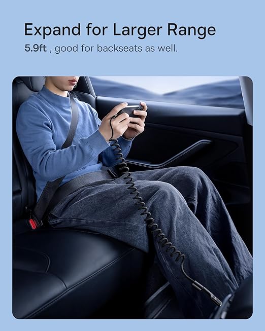 Baseus 100W 5A Fast Charging USB C Car Cable - Compatible with iPhone 17/Pro/Plus/Pro Max, Samsung Galaxy S23 S22 S21, Note 20 10 (3.3ft)