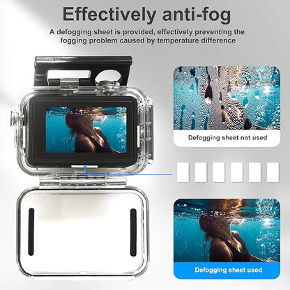 FitStill 196FT/60M Underwater Waterproof Case with Magnetic Quick Release Interface Compatible with DJI Osmo Action 5 Pro Action 4 Action 3,Protective Cover Invisible Diving Action Shell Accessory Kit