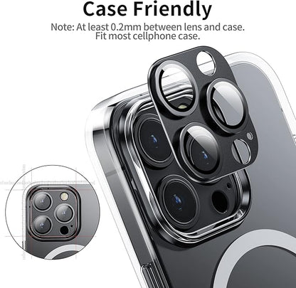 Camera Lens Protector for iPhone 14 Pro / iPhone 14 Pro Max, Alloy Metal Camera Cover with Tempered Glass Screen Protector Accessories,Case Friendly,Scratch Resistant,Easy to Install - Space