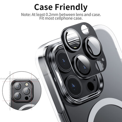 Mansoorr Camera Lens Protector for iPhone 14 Pro / iPhone 14 Pro Max, Alloy Metal Camera Cover with Tempered Glass Screen Protector Accessories,Case Friendly,Scratch Resistant,Easy to Install - Space