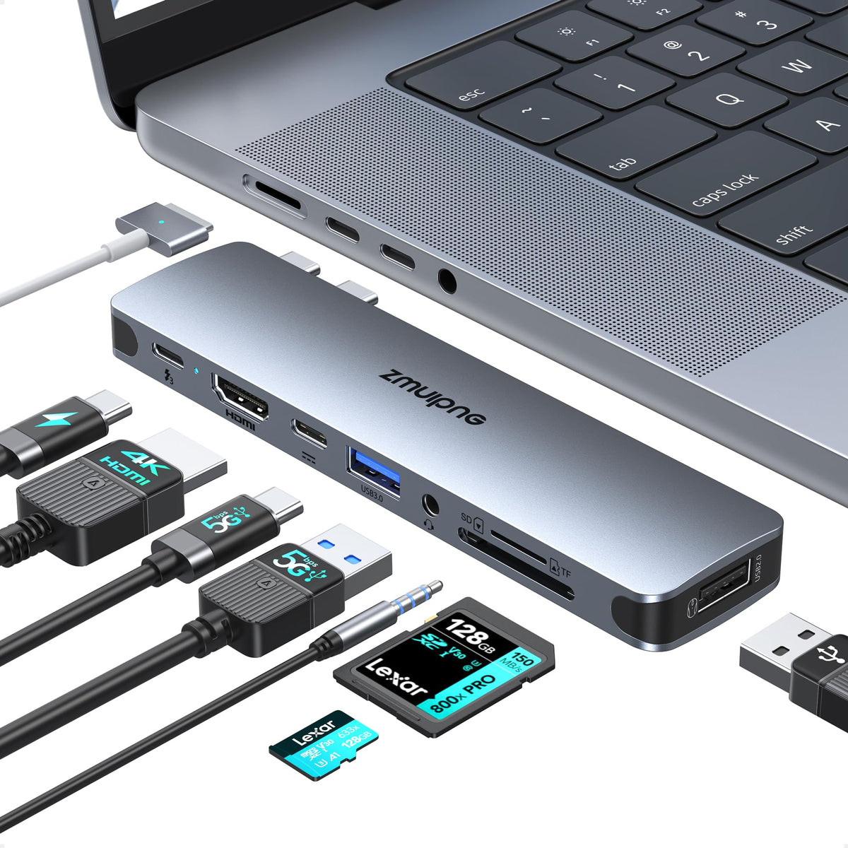 USB C Docking Station Dual Monitor Laptop Docking Station 2 HDMI 4K DP 8K