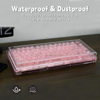 KiiBoom Premium Acrylic Transparent Keyboard Dust Cover, Waterproof, Anti-Dust, Anti-Cat Protector Cover Lid for Mechanical Keyboard (Clear, 12.6'' x 5.3'' x 0.78'')