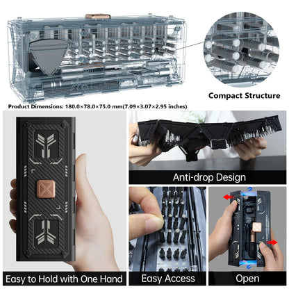 Precision Screwdriver Set with 21 Kinds of 160 Magnetic Bits, JAKEMY Multi-Bits Professional Laptop Screwdriver Repair Kit for Most Electronic Devices, Watch, Xbox, Console, Glasses, Doorbell, DIY