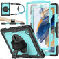 SEYMAC stock Case for Samsung Galaxy Tab A11+ Plus/A9+ Plus 11'', Full-Body Drop Protection Case with Screen Protector Pencil Holder [360° Rotating Hand Strap] &Stand, Purple+Colorful