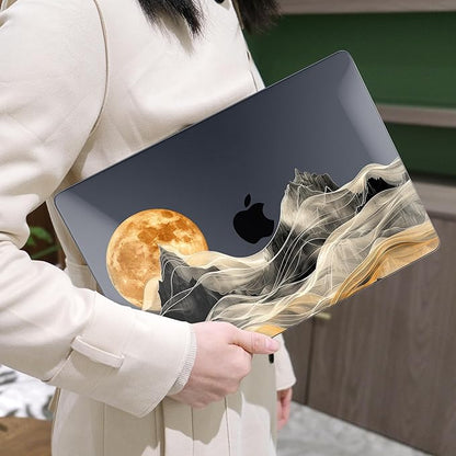 MEEgoodo Case for M4/M3/M2 MacBook Air 13.6 inch Case 2025 2024 2022, Fit Model A3240/A3113/A2681, Laptop Hard Shell with Keyboard Cover Compatible with MacBook Air 13 inch, Mystical Full Moon