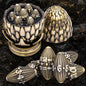 ARUOHHA DND Metal Dice Black Green Dragon Egg Dice with Rotating Dragon Egg Shell, Role Playing Game RPG Polyhedral D and D Dice Set D20 D12 D10 D8 D6 D4