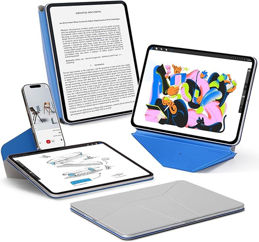 MOFT Dynamic Folio Case for iPad Air 11" (M4 2026 / M3 2025 / M2 2024) & iPad Air 10.9-inch 5th 4th Generation 2022 2020, Slim Magnetic Stand Case with 20+ Viewing Angles,Cement x Sapphire