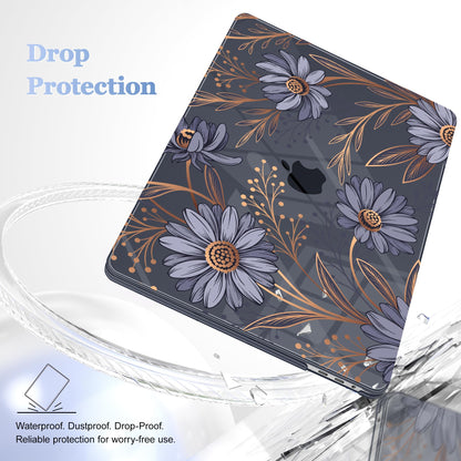 Lepeoac for MacBook Pro 16 inch Case 2019 2020 Release Model A2141, Plastic Hard Shell Cover with Keyboard Cover & Screen Protector for MacBook Pro 16 inch with Touch Bar & Touch ID - Blooming Plants