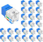 VCE UL Listed 10Gbps Cat6 Keystone Jack Insert 25-Pack, 90 Degree Punch Down RJ45 Keystone Jack Adapter Slim Profile Blue