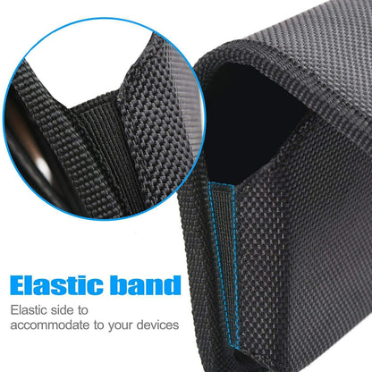 Premium Men Canvas Cell Phone Hip Carrier Clip Holster with Belt Loop Case, Strong Phone Holder Pouch Carrying Holster Compatible for Moto Samsung iPhone 5 5S 12 Mini Fits Thick Case