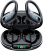 occiam Active Noise Cancelling Ear Buds Bluetooth Headphones Wireless Earbuds 90Hrs Playback Stereo Bass Earphones with Over-Ear Hooks IPX7 Waterproof Earbud for Sports Running Gym Workout Black
