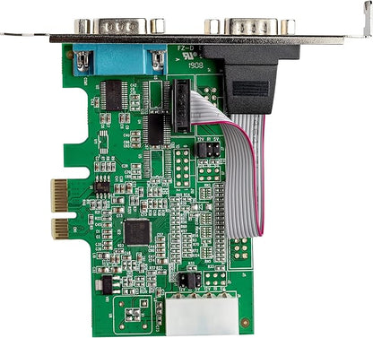 StarTech 2-Port PCI Express RS232 Serial Adapter Card, TAA (PEX2S953)