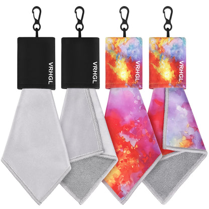 2 Sided Glasses Cleaner & Polishing Cloths,Portable Microfiber Glasses Cleaning Cloth Keychain, Eye Glass Cleaning Cloths with Pouch for Glasses Lenses Screens Cameras iPad iPhone, Mixcolor,4X 6-Inch