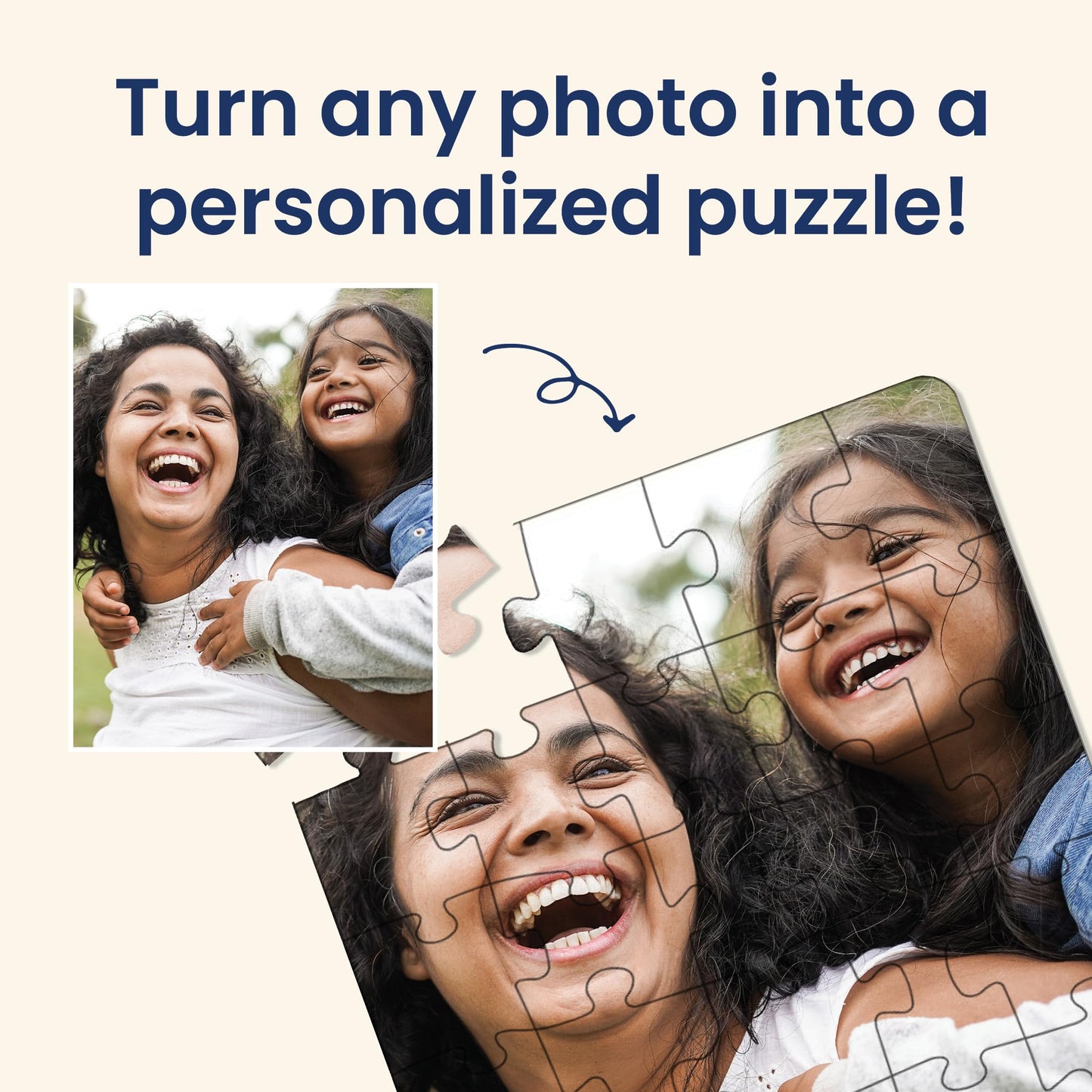 Photo Personalized Puzzle for Mother's Day | 30 Piece, Custom Jigsaw Puzzle (Vertical/Portrait) | 11" x 14" I See Me!