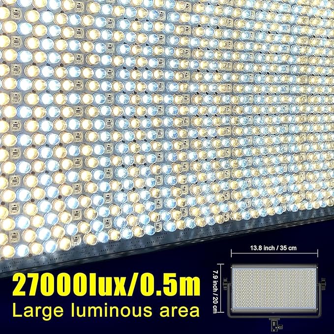 GVM 1500D RGB LED Video Light, 75W Video Lighting Kit with Bluetooth Control, 2 Packs Led Panel Light for Photography, YouTube Studio, Video Shooting, Conference, 1128 Led Beads