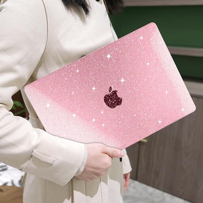 MEEgoodo Case for MacBook Air 13 inch 2021 2020 2019 2018 Released A2337 M1 A2179 A1932 with Touch ID, Thin Soft PC Hard Shell with Keyboard Cover Compatible with MacBook Air Case 13.3, Glitter Pink