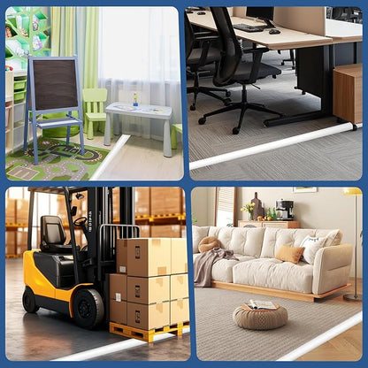 EYAYEN Floor Cord Cover for Wires on Floor Self Adhesive Cord Hider