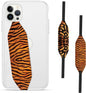 Phone Grip Strap - Reversible Finger Holder for Phone Back, Customizable Anti-Slip Design, Wireless Charging Compatible Detachable Holder for iPhone - Wild Tiger