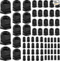 Joinfworld 72pcs Cable Glands Kit Waterproof Strain Relief Cord Connector Grip Weatherproof Cable Pass Through PG7 1/4" 1/2" 3/4" 1" NPT Wire Grommet