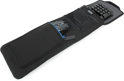 ENHANCE Keyboard Sleeve Travel Case for Full-Size Mechanical and Standard Gaming Keyboards up to 18 Inches with Rugged Neoprene Construction, Zipper Mouse Storage and Cable Storage Pouch