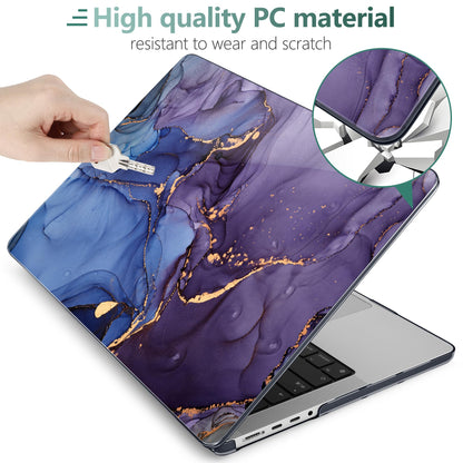 DONGKE Compatible with MacBook Pro 16 Inch Case (2026-2021 Release, M5 M4 M3 M2 M1 Pro/Max Chip), Plastic Hard Shell Cover with Keyboard Cover & Screen Protector for MacBook Pro 16", Abstract Marble