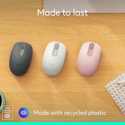 Logitech M196 Bluetooth Wireless Mouse, Compact and Portable Mouse for Laptops, Tablets and More, 12-Month Battery, Smooth Tracking, Compatible with PC and Mac, Windows and macOS - Rose
