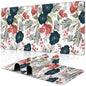 Watercolor Flowers Desk Mat,Large Colorful Floral Gaming Keyboard Mouse Pad,Non-Slip Rubber Base Desk Pad Thick Stitched Edges Waterproof Mousepad Mouse Mat 31.5"x11.8"