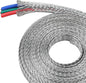 Tinned Copper Metal Braid Sleeving Wire Shielding Sleeve Braided Copper Ground Straps EMI/RFI Interference Expandable Flat Mesh Shielding Cable for Protect Wire (5/16inch-22ft)