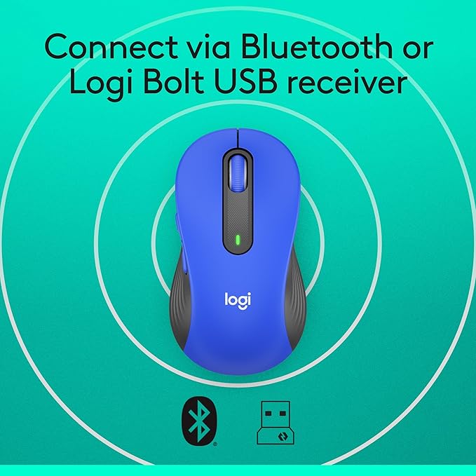 Logitech Signature M650 L Full Size Wireless Mouse - Classic Blue