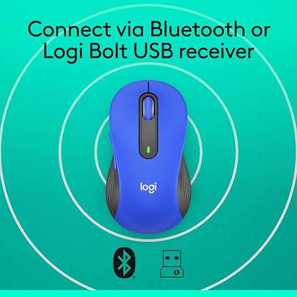 Logitech Signature M650 L Full Size Wireless Mouse - Classic Blue
