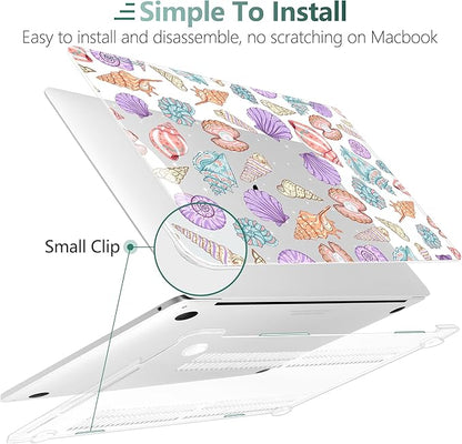 TWOLSKOO Compatible with MacBook Pro 13 inch Case 2023-2016 A2338 M2/M1 A2251 A2289 A2159 A1989 A1706, Plastic Hard Shell Cover & Keyboard Skin & Screen Protector, Colorful Shells