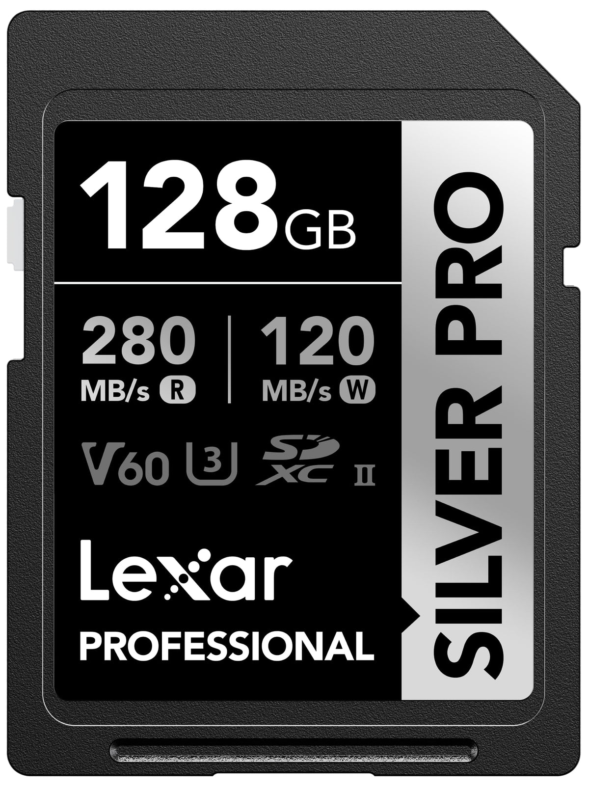 Lexar 256GB Silver SD Memory Card, 225MB/s Read, 4K, V30, U3, UHS-I