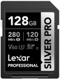 Lexar 256GB Silver SD Memory Card, 225MB/s Read, 4K, V30, U3, UHS-I