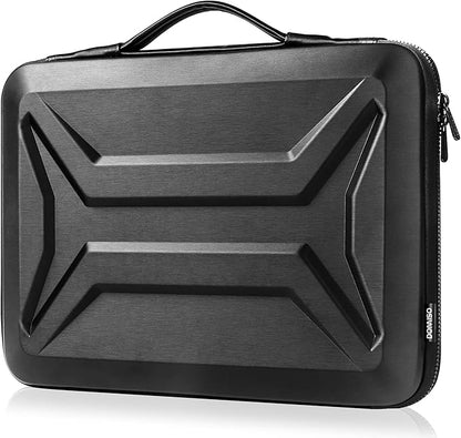 DOMISO 17 Inch Laptop Case Rugged Sleeve Waterproof Hard Shell Protective Cover Fits Most 17-17.3" Laptops/Dell XPS 17 / HP Envy 17 (Black)