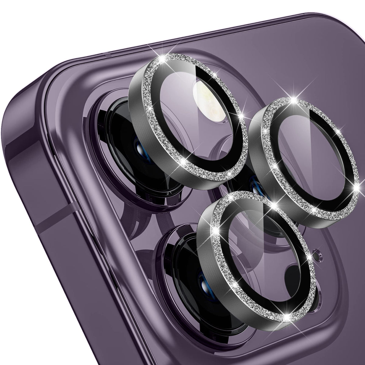 WSKEN for iPhone 14 Pro/iPhone 14 Pro Max Camera Lens Protector,[Night Shooting Mode] HD Tempered Metal Glass Camera Screen Protector Cover Film Accessories, Colorful