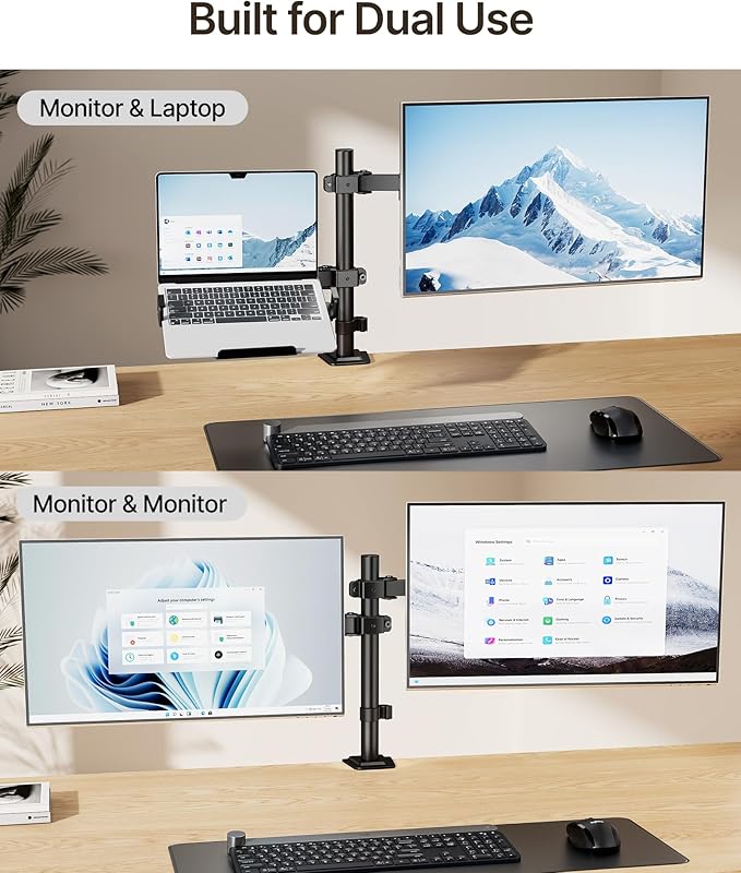 monTEK Monitor and Laptop Stand for 32" Screen and 17" Laptop