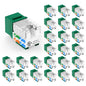 VCE UL Listed Cat6 Keystone Jacks 10Gbps 25-Pack, Orange