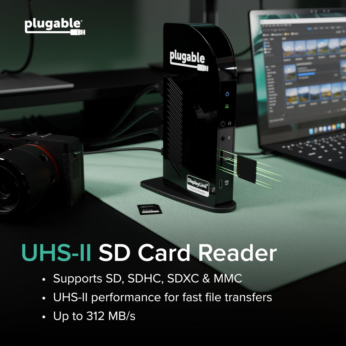 Plugable USB-C Triple Monitor Docking Station, 13-in-1, 100W Charging
